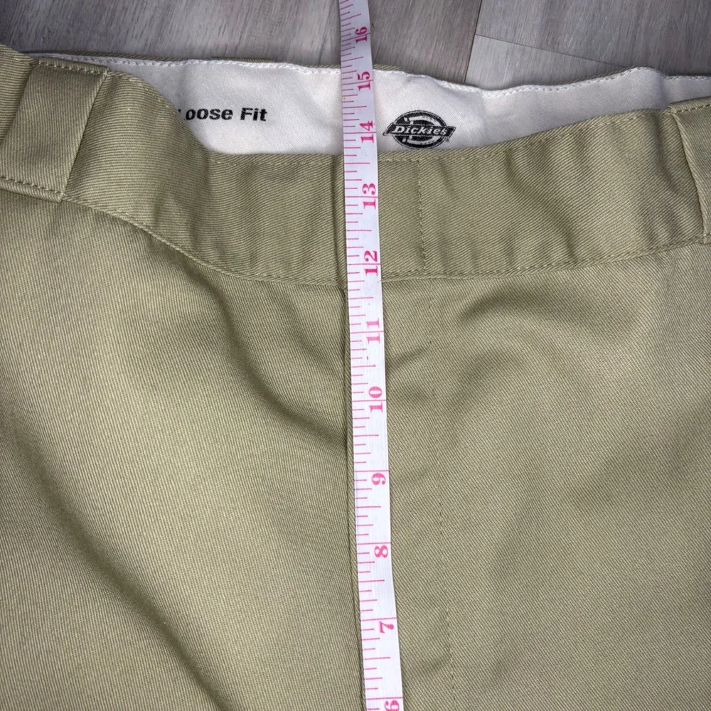 Dickies Mens 40x32 Khaki Loose Fit Double Knee Work Wear Pants Tan Trousers